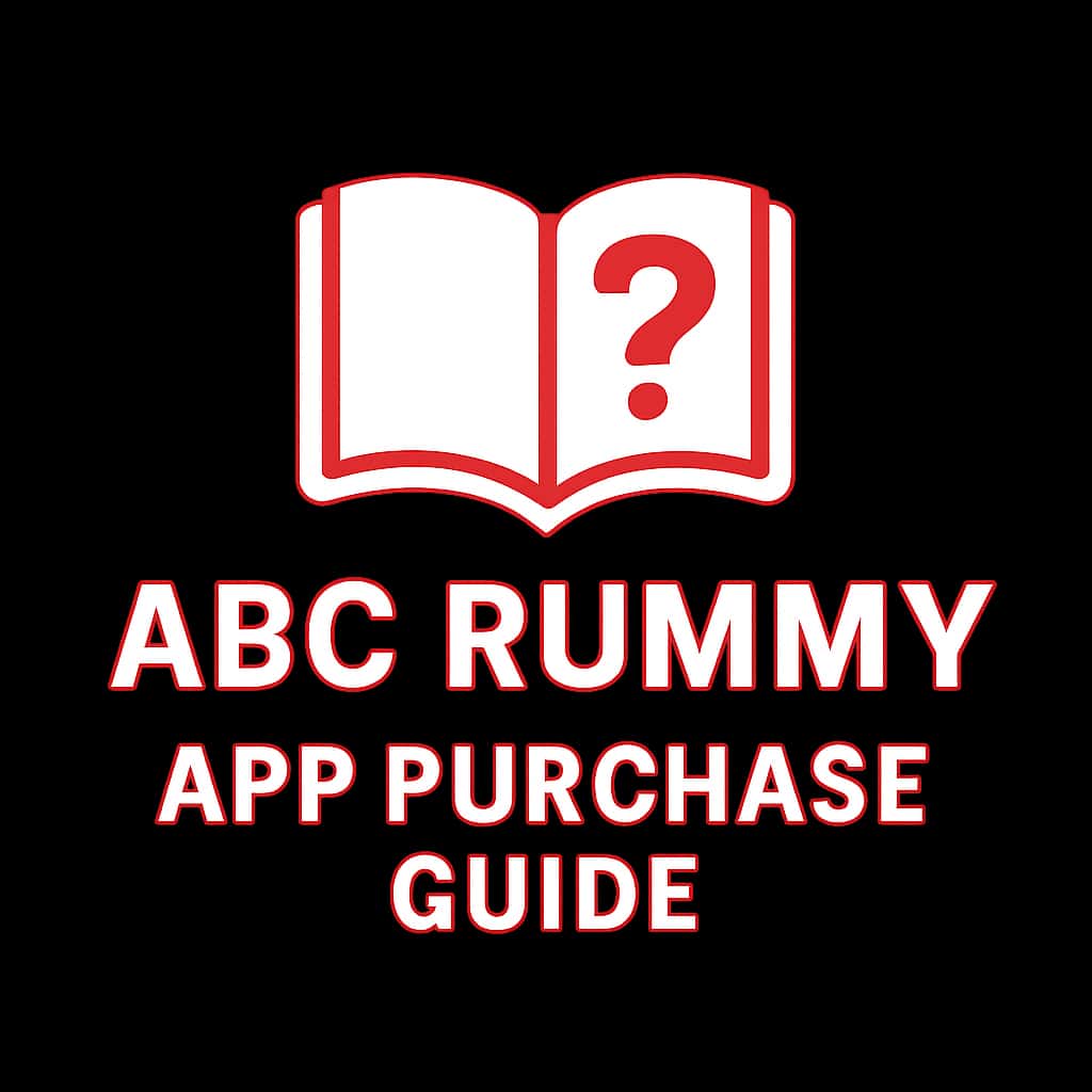 Badge representing ABC Rummy App Purchase Guide.