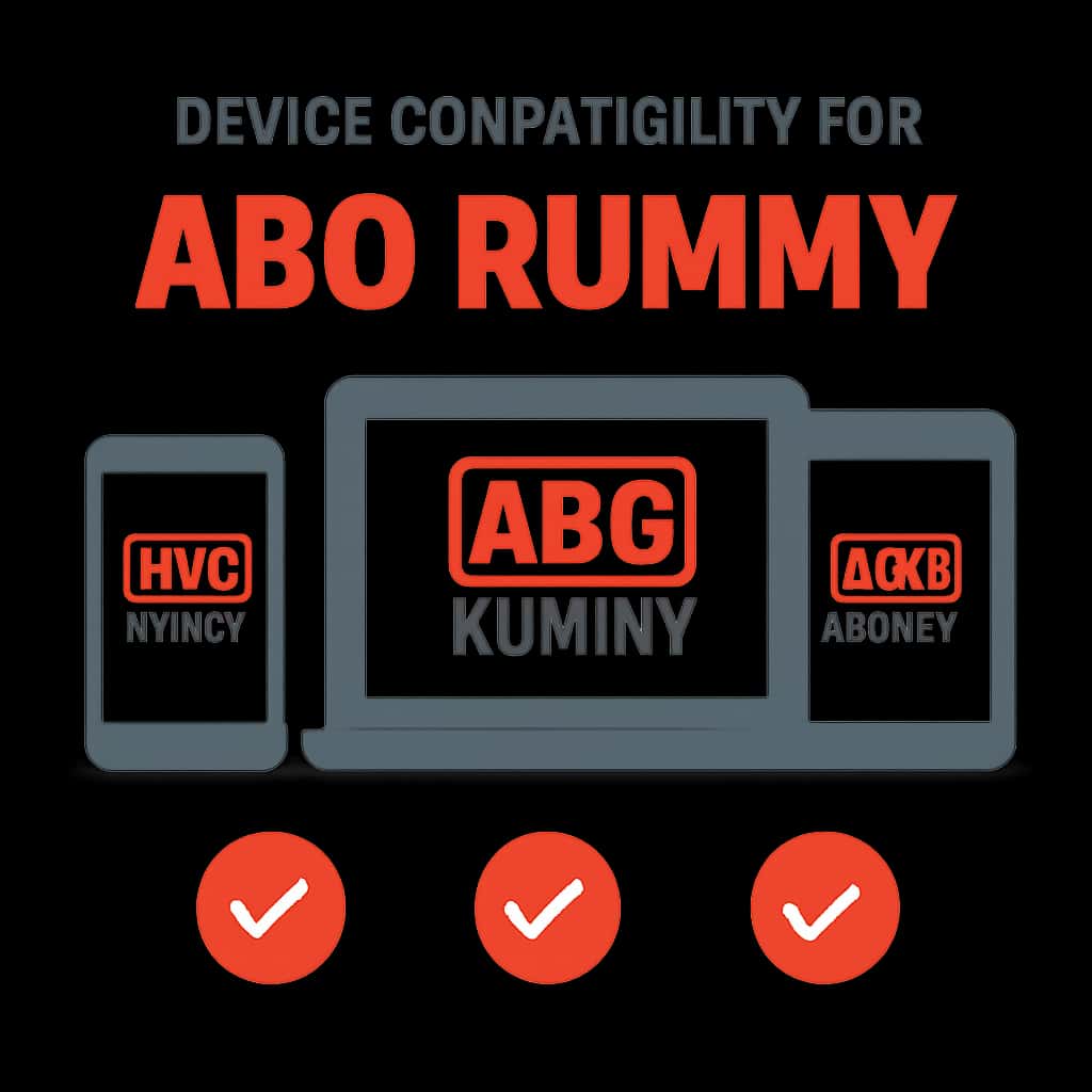 Diagram explaining device compatibility for ABC Rummy.