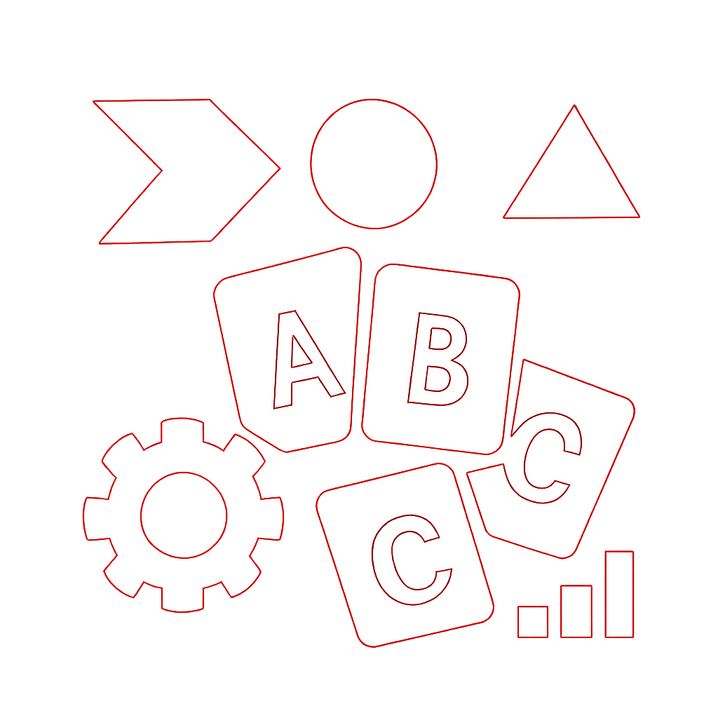 A simple badge logo for the guide on updating ABC Rummy on iOS.