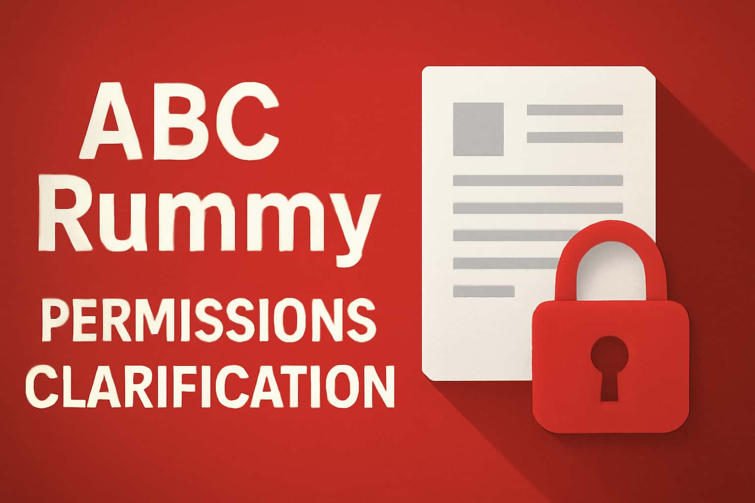 Informational scene depicting permissions required for ABC Rummy app.