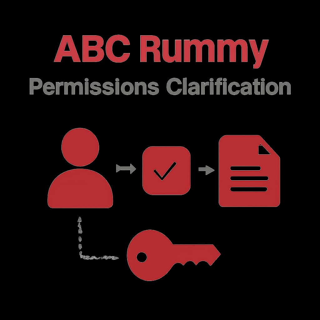 Illustration of permissions needed for ABC Rummy app.