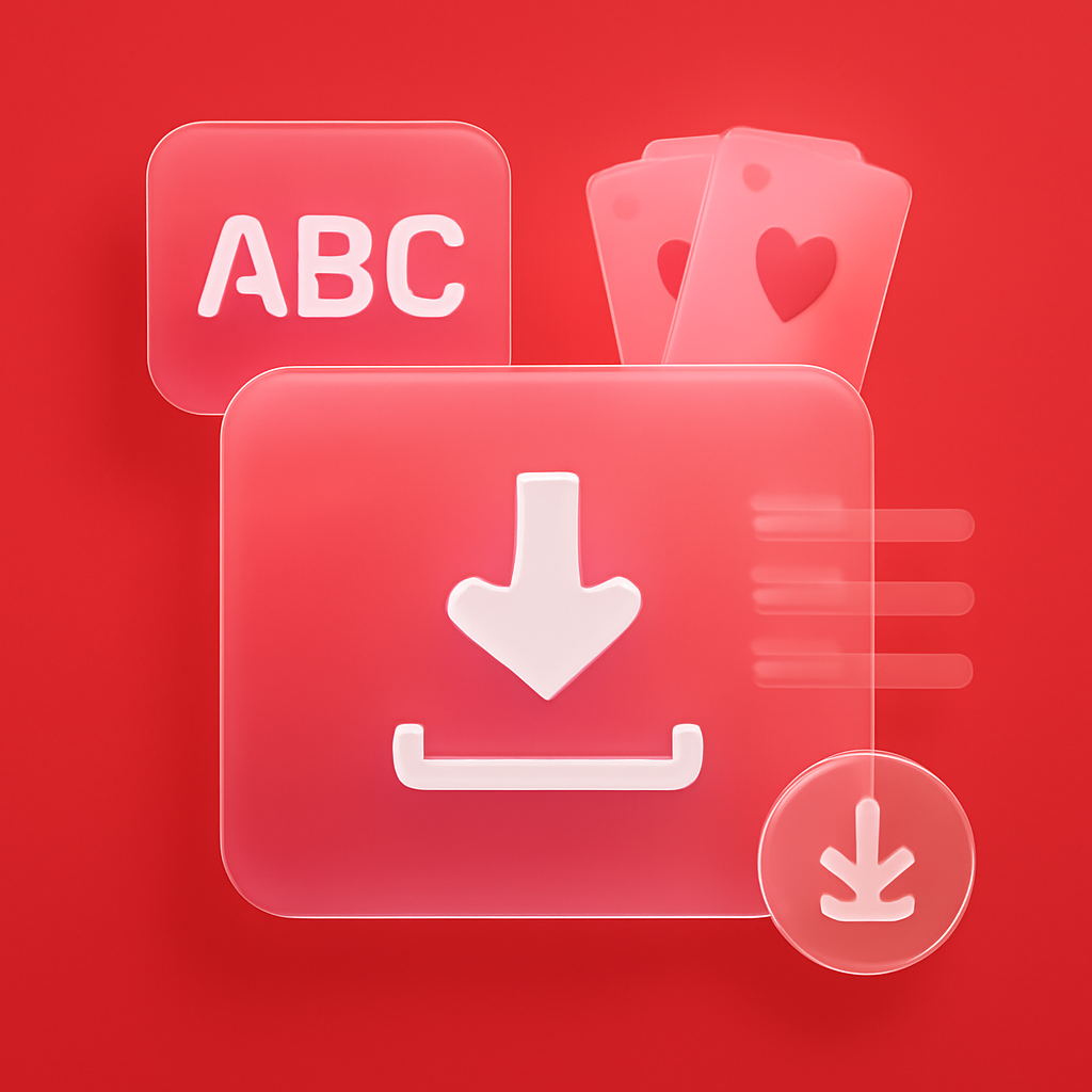 Diagram illustrating the steps for installing ABC Rummy.