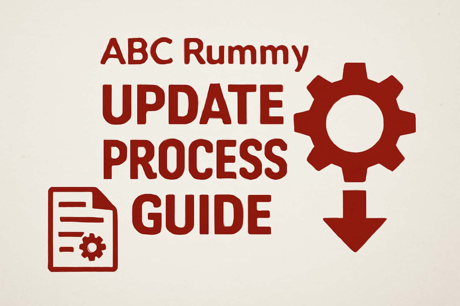 An informative image illustrating the ABC Rummy Update Process Guide with relevant graphics.