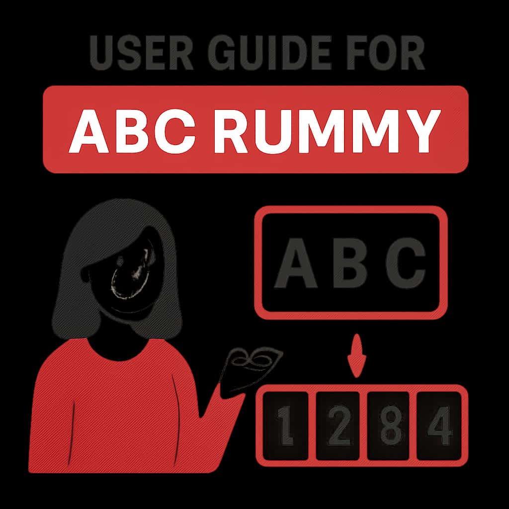 Diagram illustrating installation steps for ABC Rummy.