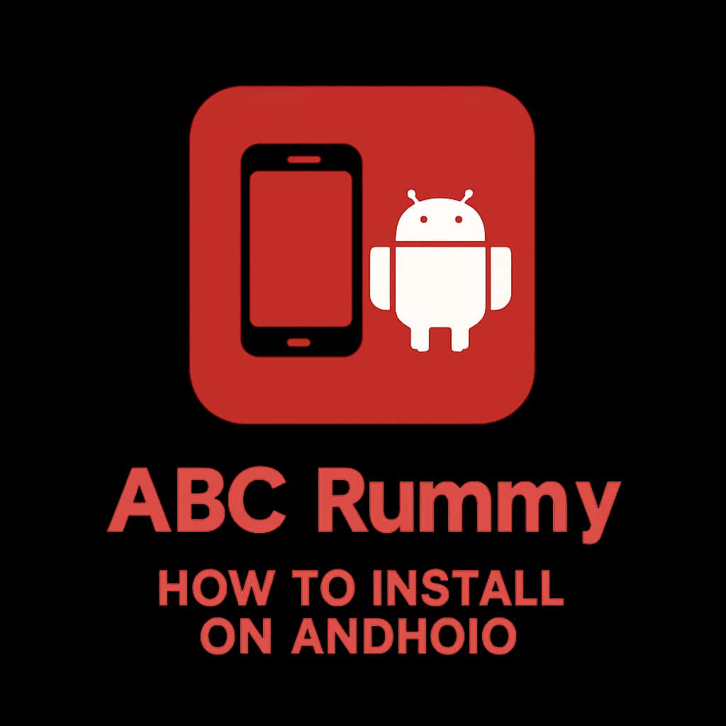 Simple badge representing the installation guide for ABC Rummy on Android.