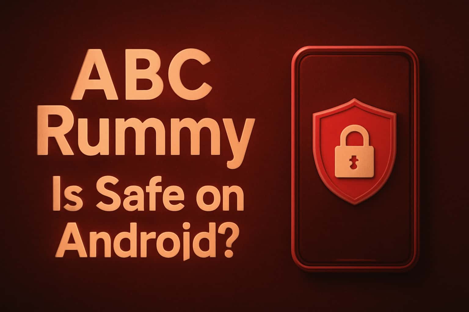 An expert analysis scene on the safety of the ABC Rummy app for Android.