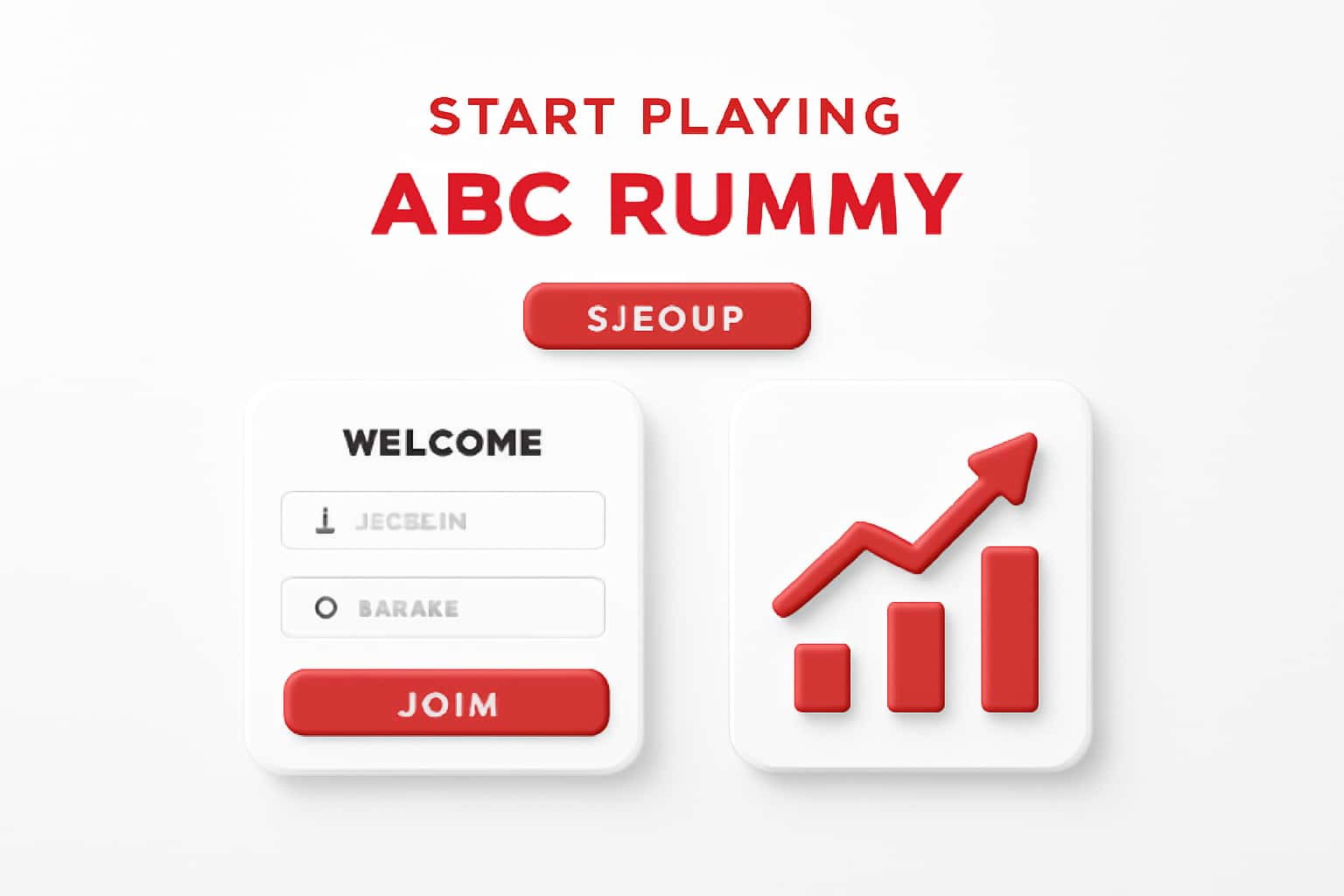 Start Playing ABC Rummy - Sign Up Interface