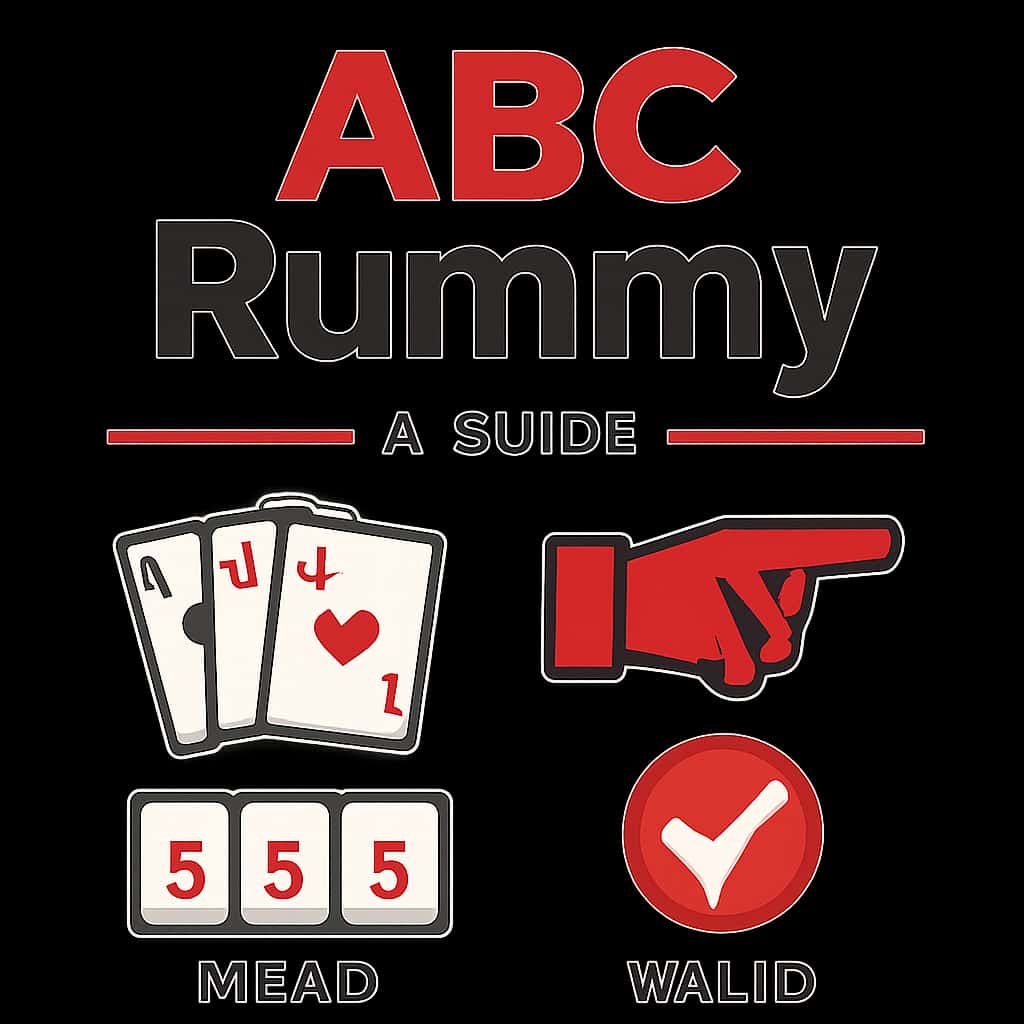 Illustration explaining features of ABC Rummy Guides.