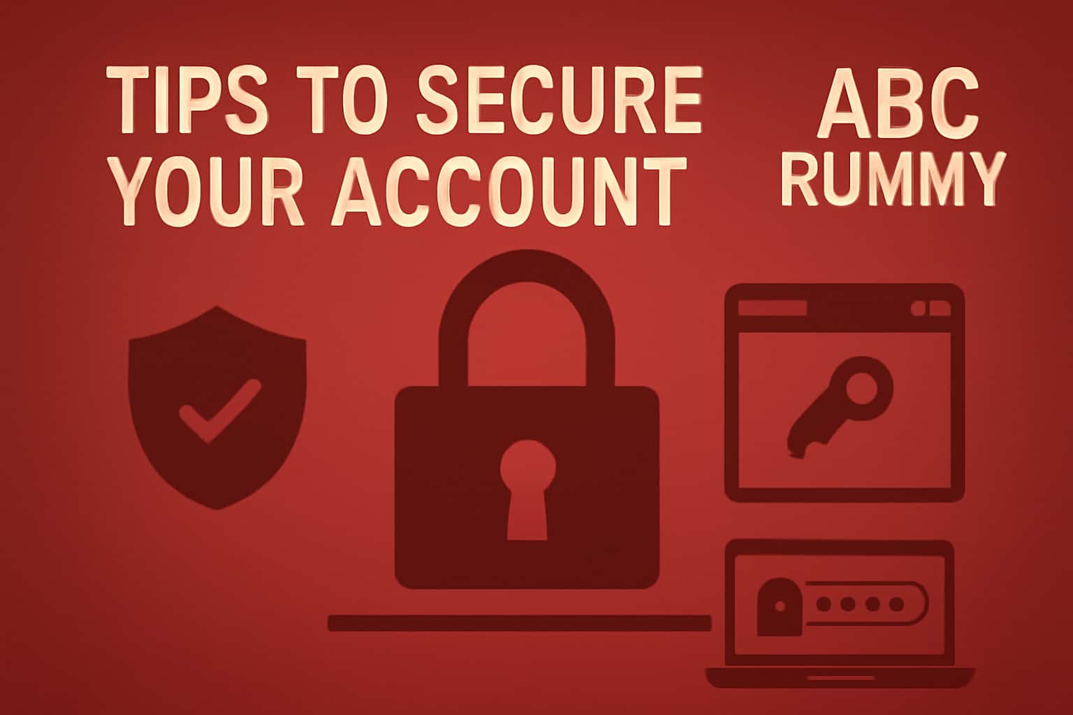 An informative visual representation focusing on securing your ABC Rummy account.